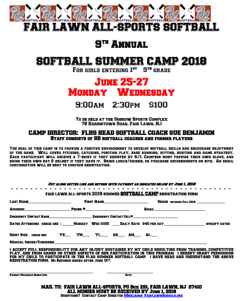 SOFTBALL CAMP 2018